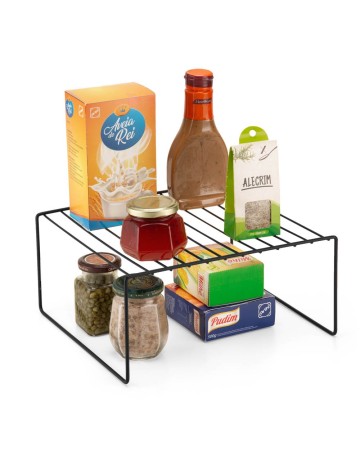 Estante organizador negro 29,7x26,5x14 cm