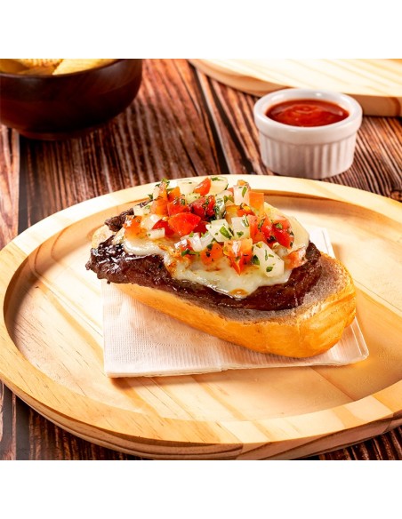 Bandeja redonda de madera c/ borde 30cm