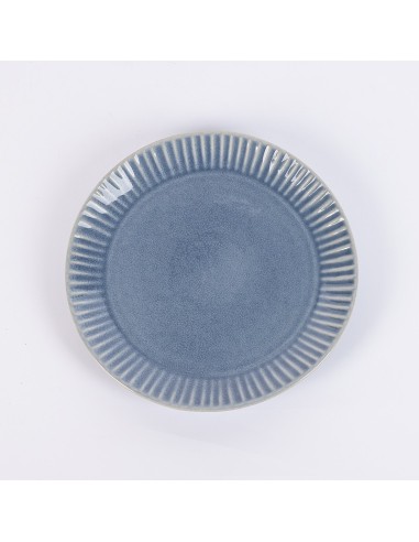 Plato cerámica azul c/borde 26 cm