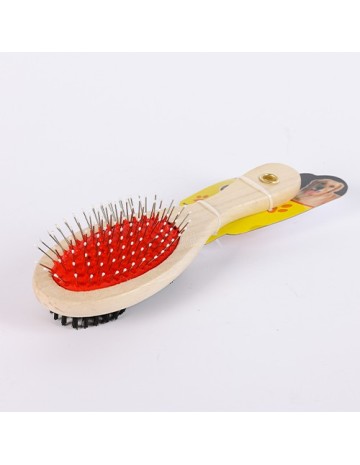 Cepillo doble para mascotas 18 cm 2