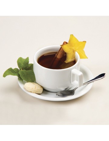 Taza de té porcelana c/platillo blanco 210ml