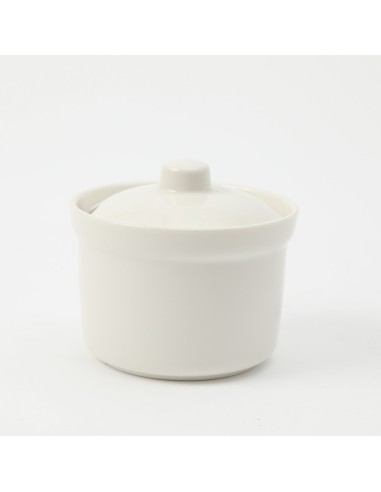 Azucarero ceramica blanco c/cuchara 10cm
