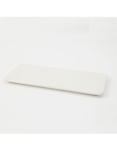Bandeja rectangular ceramica blanca 31 cm