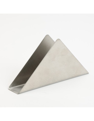 Servilletero triangulo acero inoxidable 15x7.5 cm