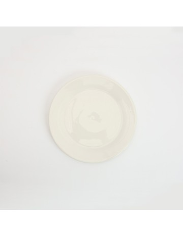 Plato ceramica llano blanco c/borde 22 cm
