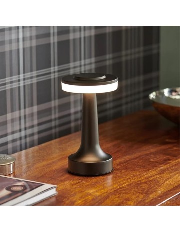 Lampara led negra 19x9 cm