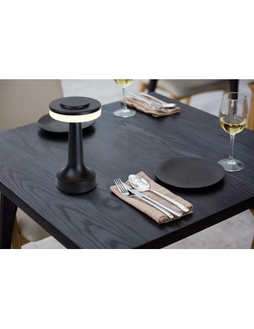 Lampara led negra 19x9 cm 2