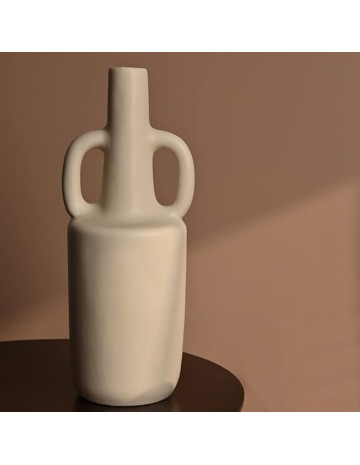 Florero jarron rustico de ceramica 13x12x33 cm