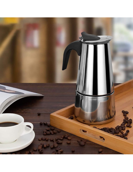 Cafetera Acero Inoxidable Italiana 4tz Expresso