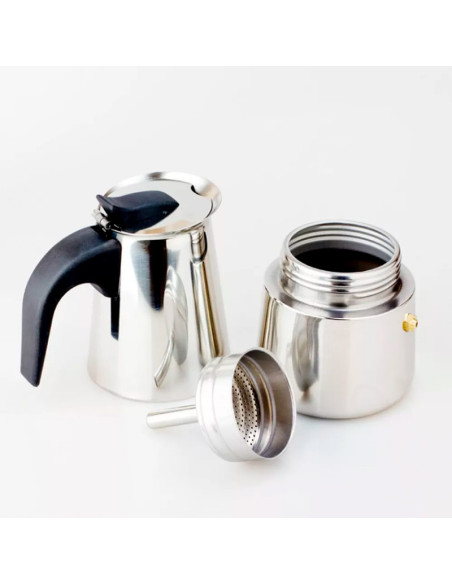 Cafetera Acero Inoxidable Italiana 4tz Expresso