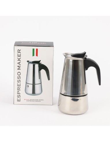 Cafetera Acero Inoxidable Italiana 4tz Expresso