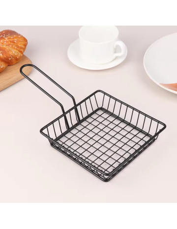 Canastillo servidor con asa alambre negro 15x4 cm 2