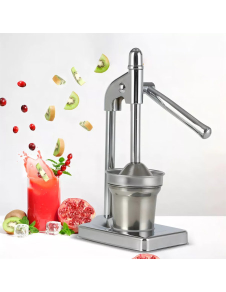 Exprimidor de naranja profesional con palanca acero inoxidable 42 cm