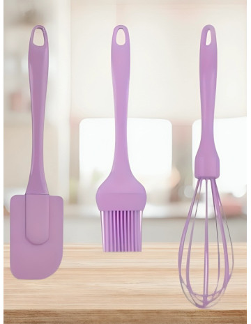 Kit respostero 3 piezas batidor+pincel+espatula de silicona
