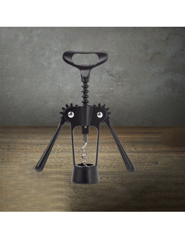 Sacacorchos doble palanca negro