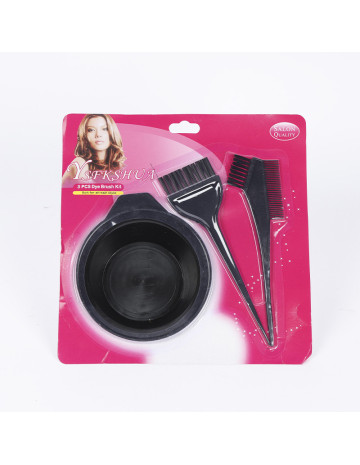Set para tinta de pelo pincel + peine + recipiente