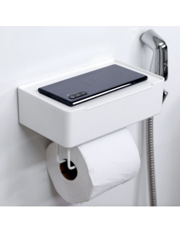 Porta papel higienico con box para toallitas 20x12x6 cm