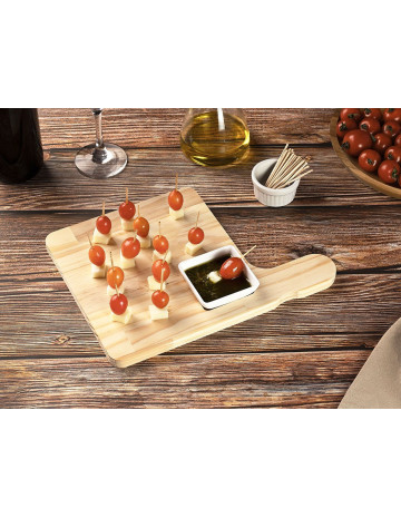 Tabla para picadas de pino con deep 28x21x3 cm