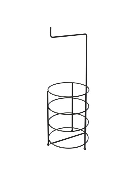 Porta papel higienico negro 14x13x38 cm