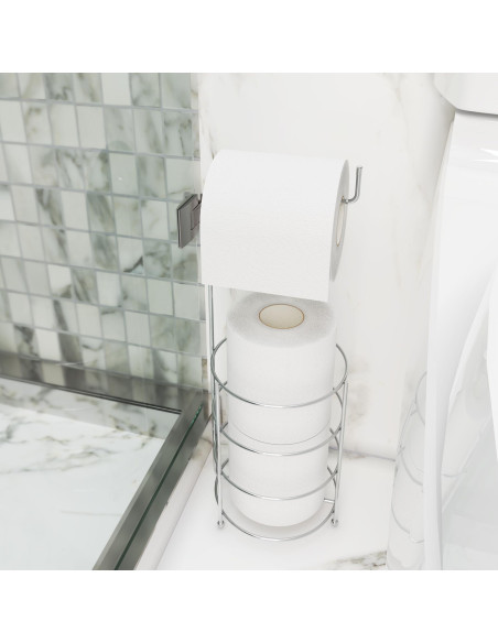 Porta papel higienico negro 14x13x38 cm