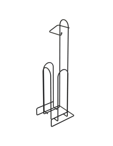 Porta papel higienico negro 17x14x57 cm 2