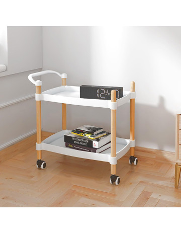 Carrito organizador2 estantes con ruedas Blanco