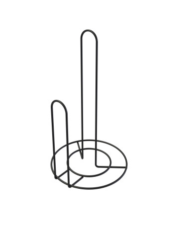 Porta rollo de cocina negro 13x13x24 cm