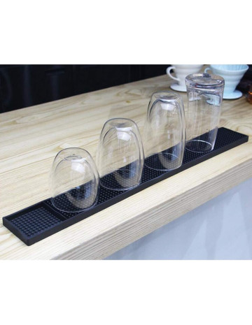 Alfombrilla cocteleria silicona negro 60x8 cm 2