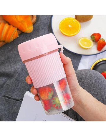 Licuadora portatil push con USB rosa/azul 300 ml