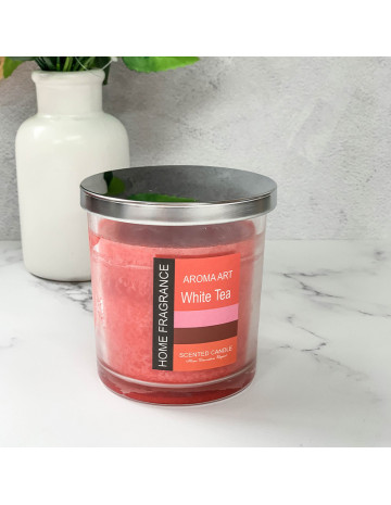 Vela aromatica con tapa y doble pabilo 9,5x10 cm 2