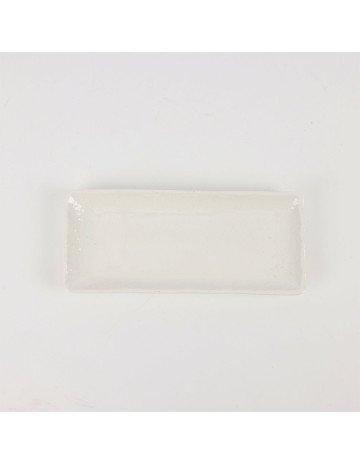Bandeja rectangular melamina blanca 22 cm 2