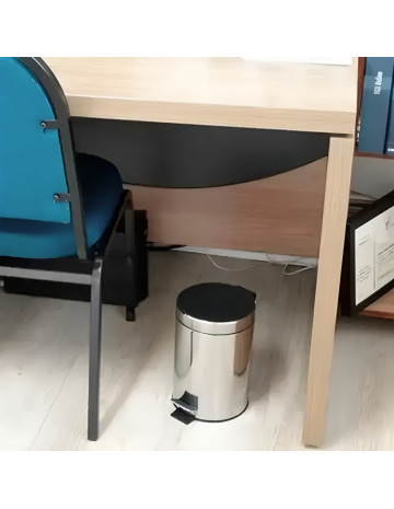 Papelera con pedal Acero Inoxidable gris 3 Lts