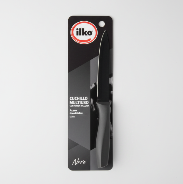 Cuchillo Multiuso 13cms NERO ILKO - Be-eme Tienda Online