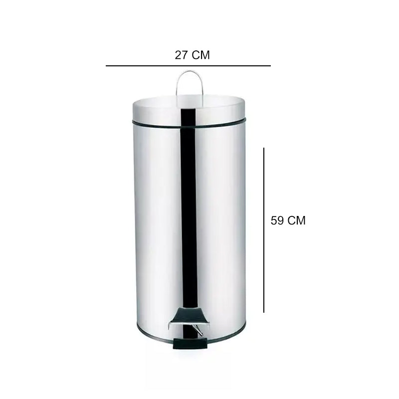 Papelera Con Pedal Acero Inoxidable 30 Lts - Be-eme Tienda Online