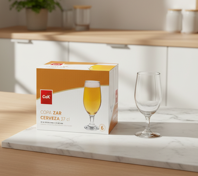 Juego 6 Copas de Cerveza 370ml - Be-eme Tienda Online