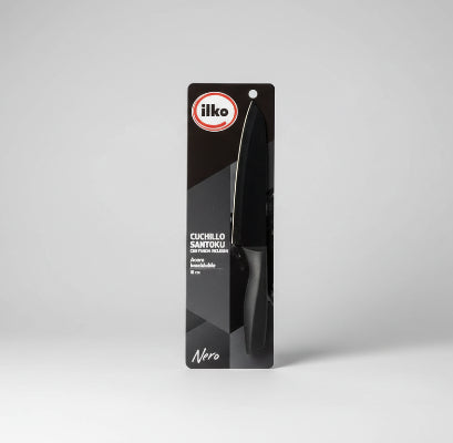 Cuchillo SANTOKU 18CM NERO ILKO - Be-eme Tienda Online