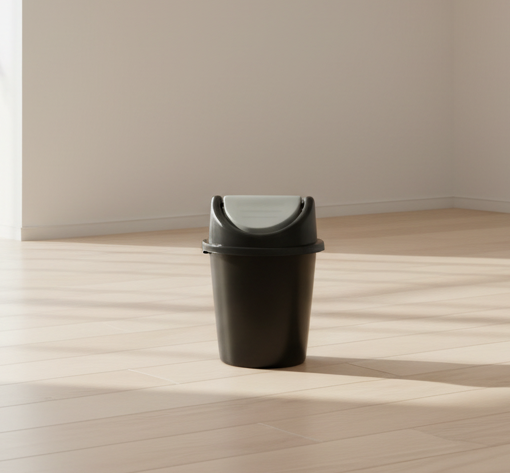 Papelera Negra Tapa Giratoria 53L - Be-eme Tienda Online