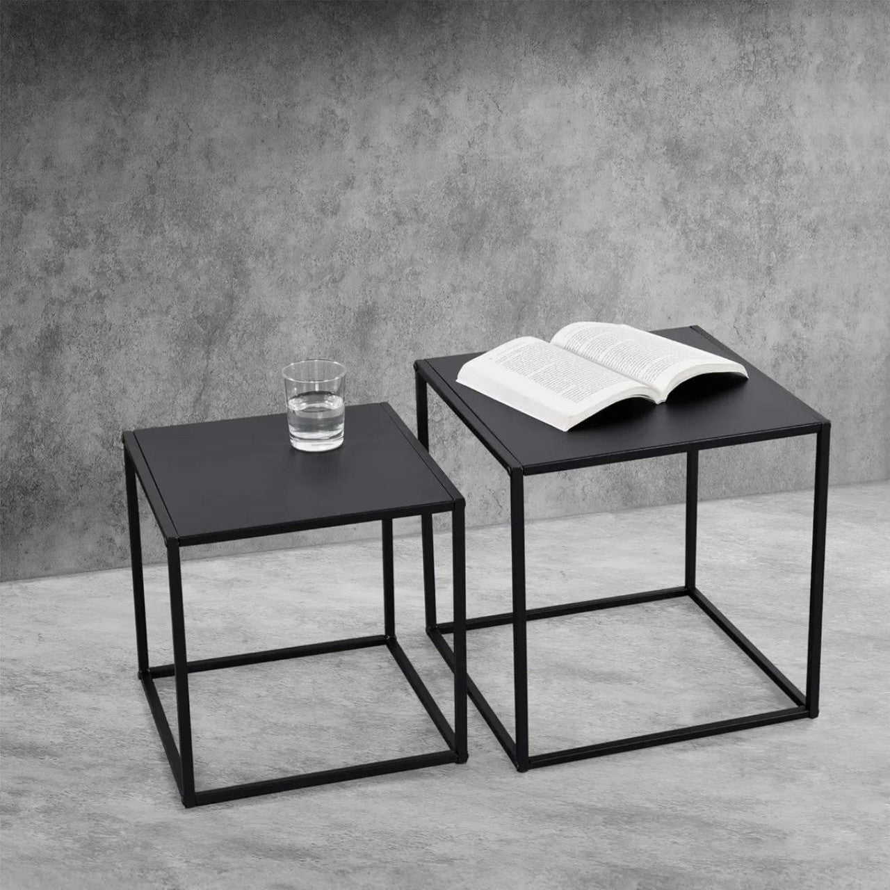 Mesa Nido X2 Metal Negro - Be-eme Tienda Online