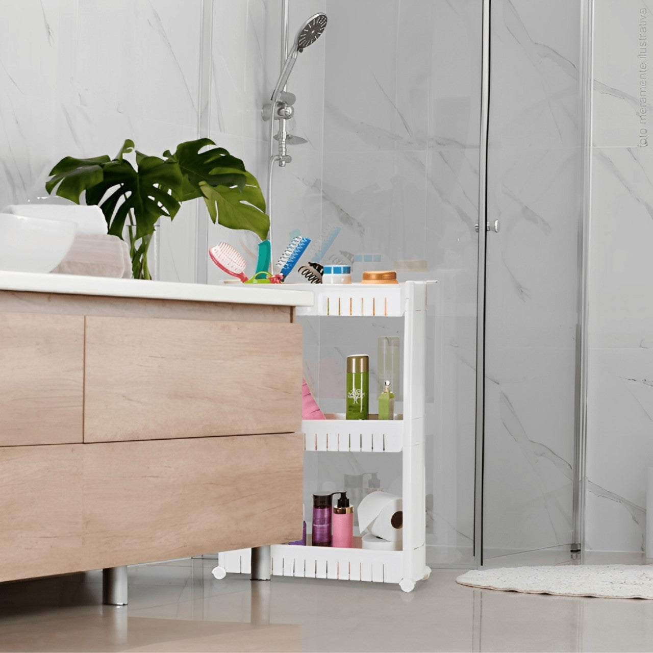 Organizador Multiuso Con Ruedas 54,5x12,5x77,5 cm - Be-eme Tienda Online