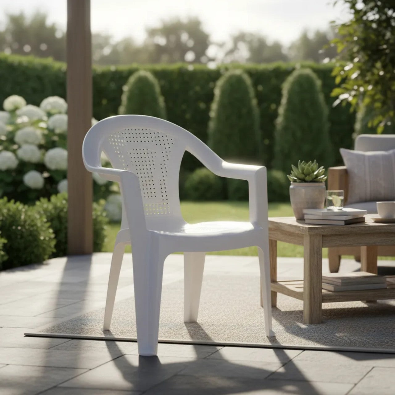 Silla Violet Venus Blanca Con Apoyabrazos - Be-eme Tienda Online